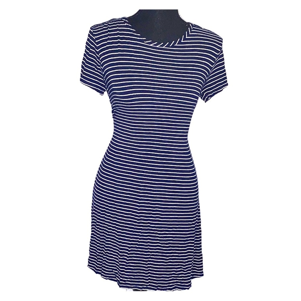 Navy striped dress